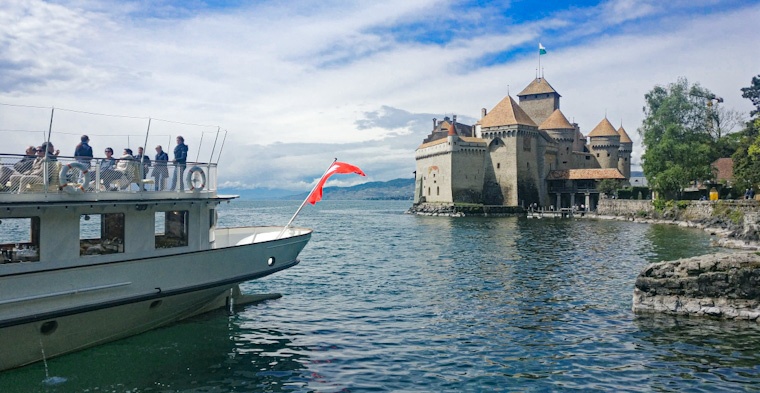 Chillon Castle on a boat ride on Lake Geneva - Things To Do In Montreux, Switzerland